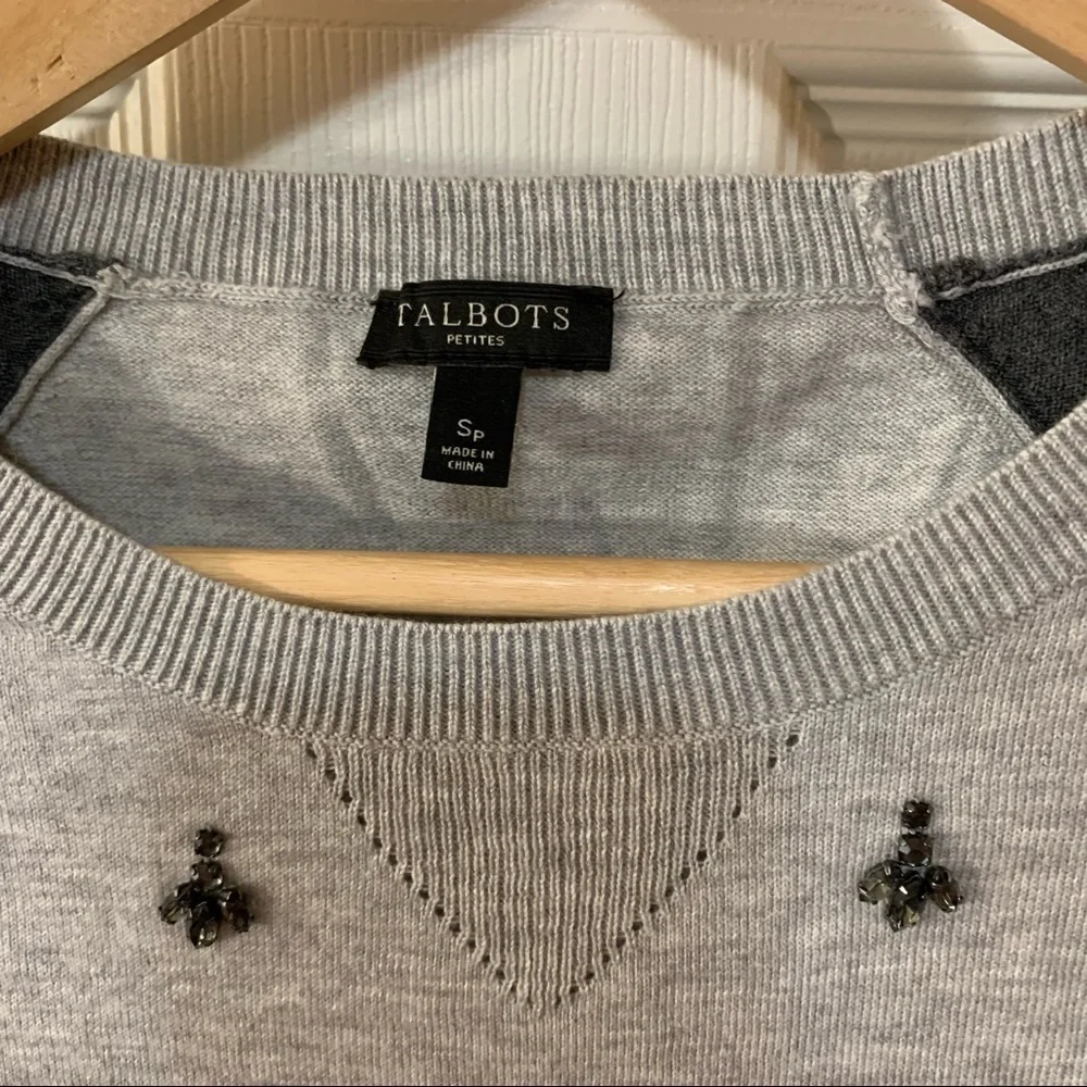 NWOT Talbots Jewel Embellished Sweater